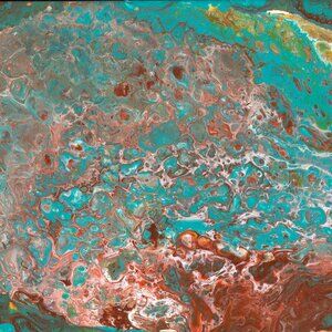 Abstract Acrylic Painting 8x10 on Canvas"Erosion of Time"